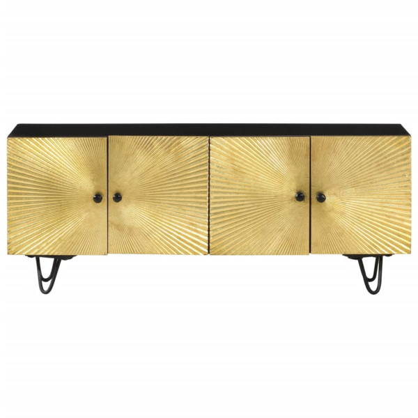 Mueble de TV madera maciza de mango 110x30x45 cm M 4