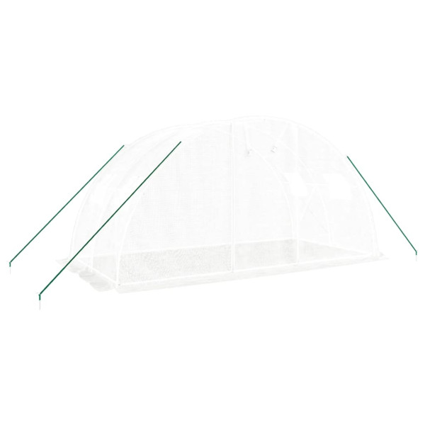 Estufa com estrutura de aço 8 m² 4x2x2 m branco M 3