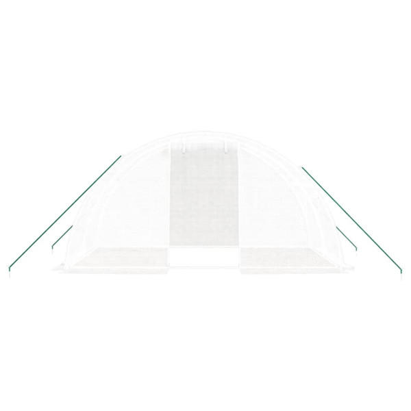 Estufa com estrutura de aço 8 m² 4x2x2 m branco M 4