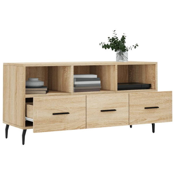 Mueble de TV madera de ingeniería roble Sonoma 102x36x50 cm M 4
