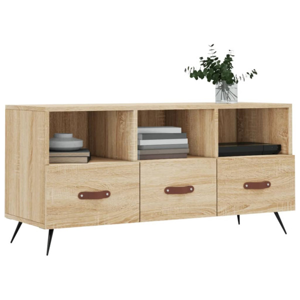 Mueble de TV madera de ingeniería roble Sonoma 102x36x50 cm M 3