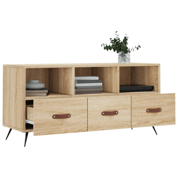 Mueble de TV madera de ingeniería roble Sonoma 102x36x50 cm M 4