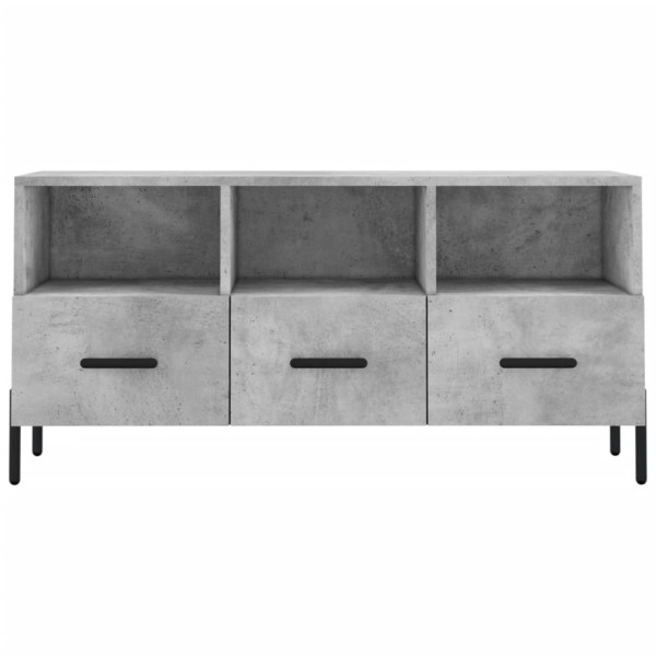 Mueble de TV madera de ingeniería gris hormigón 102x36x50 cm M 5