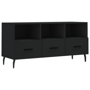Mueble de TV madera de ingeniería negro 102x36x50 cm H