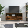 Mueble de TV madera de ingeniería roble ahumado 102x36x50 cm 1