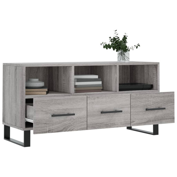 Mueble de TV madera de ingeniería gris Sonoma 102x36x50 cm M 4
