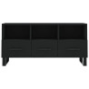 Mueble de TV madera de ingeniería negro 102x36x50 cm 5