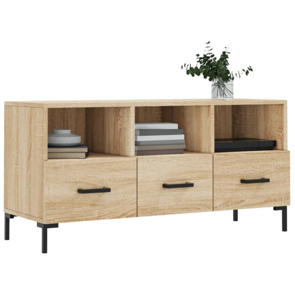 Mueble de TV madera de ingeniería roble Sonoma 102x36x50 cm M 3
