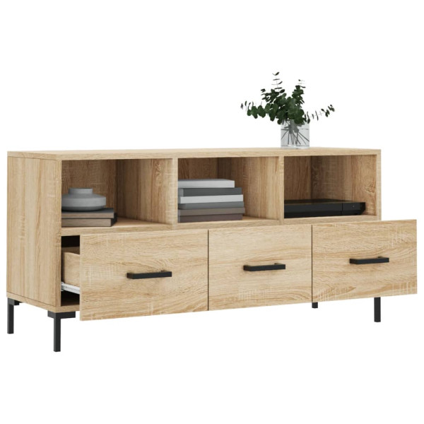 Mueble de TV madera de ingeniería roble Sonoma 102x36x50 cm M 4