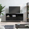 Mueble de TV madera de ingeniería negro 102x36x50 cm 1