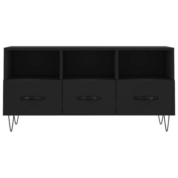Mueble de TV madera de ingeniería negro 102x36x50 cm M 5