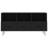 Mueble de TV madera de ingeniería negro 102x36x50 cm 5