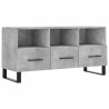 Mueble de TV madera de ingeniería gris hormigón 102x36x50 cm 2