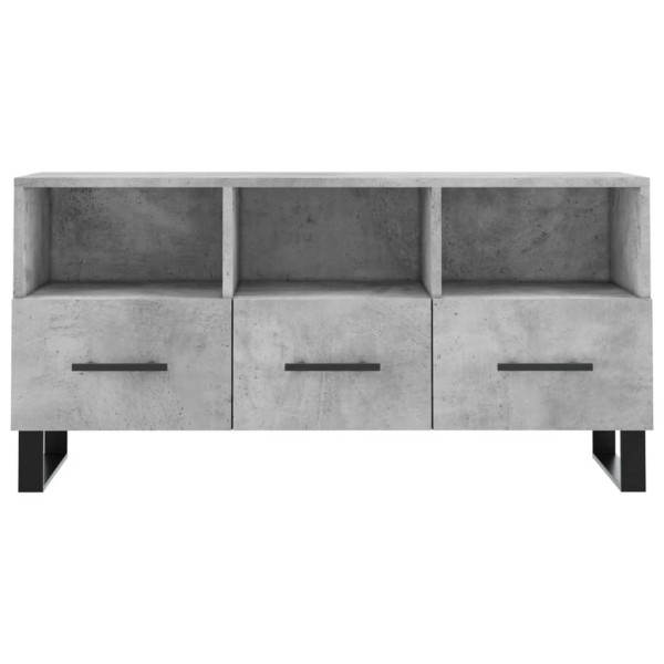 Mueble de TV madera de ingeniería gris hormigón 102x36x50 cm M 5