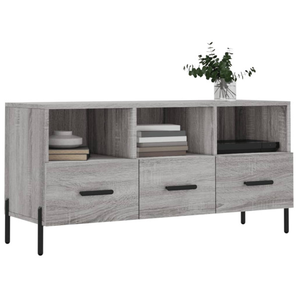 Mueble de TV madera de ingeniería gris Sonoma 102x36x50 cm M 3