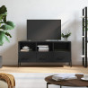 Mueble de TV madera de ingeniería negro 102x36x50 cm 1