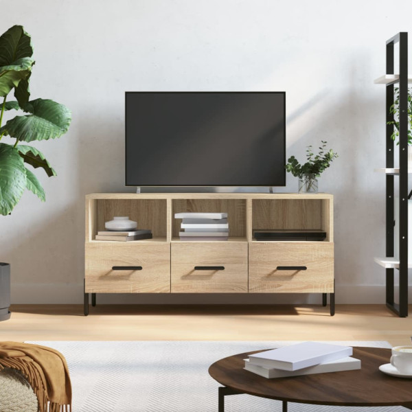 Mueble de TV madera de ingeniería roble Sonoma 102x36x50 cm D