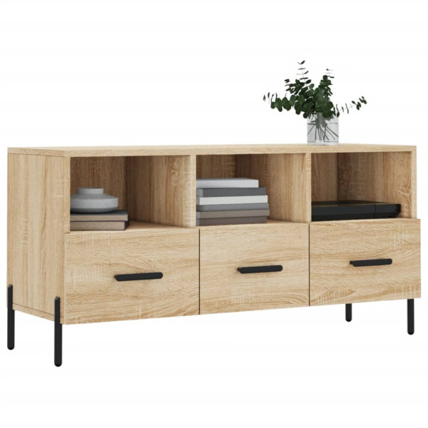Mueble de TV madera de ingeniería roble Sonoma 102x36x50 cm M 3