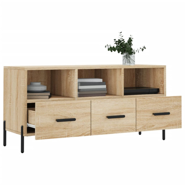 Mueble de TV madera de ingeniería roble Sonoma 102x36x50 cm M 4