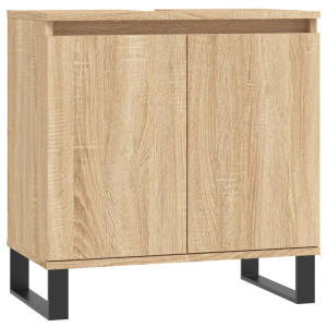 Armario de baño madera de ingeniería roble Sonoma 58x33x60 cm H