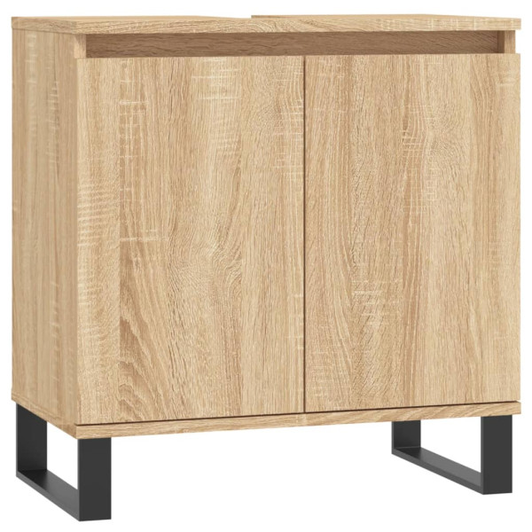 Armario de baño madera de ingeniería roble Sonoma 58x33x60 cm M 2