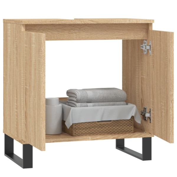 Armario de baño madera de ingeniería roble Sonoma 58x33x60 cm M 3