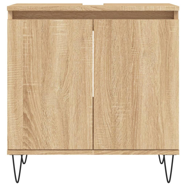 Armario de baño madera de ingeniería roble Sonoma 58x33x60 cm M 4