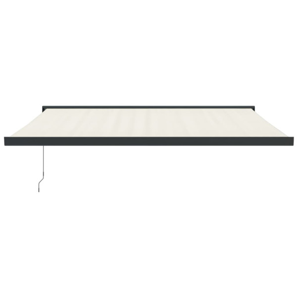 Toldo retráctil aluminio y tela color crema 4x3 m M 3