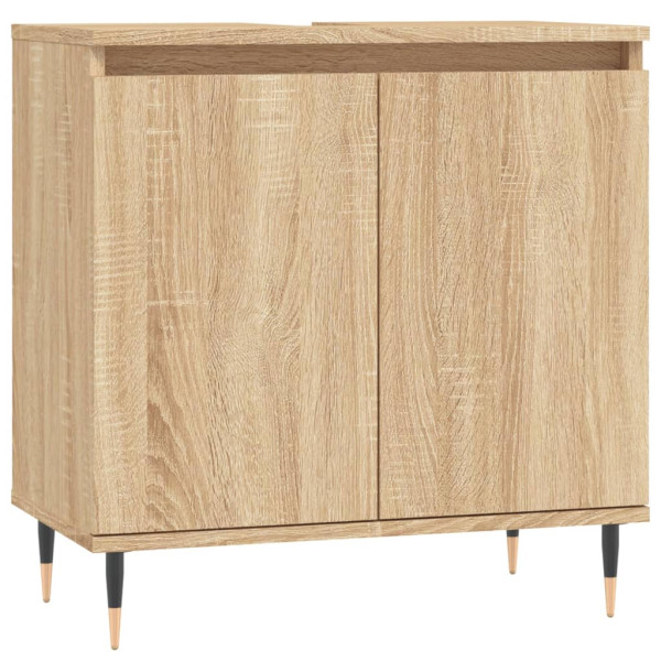 Armario de baño madera de ingeniería roble Sonoma 58x33x60 cm M 2