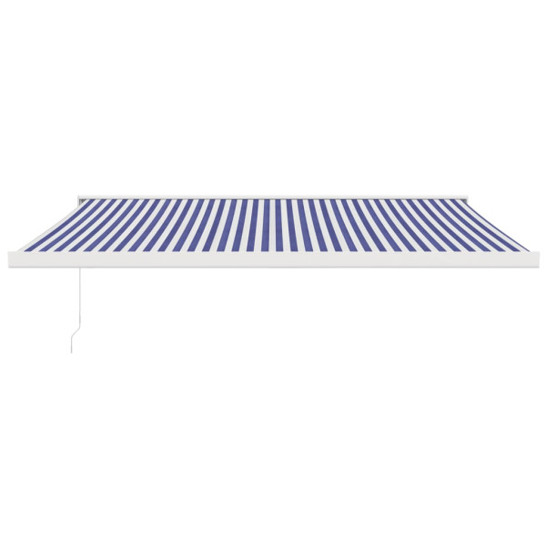 Toldo retrátil 4x3 m tecido e alumínio azul e branco M 3