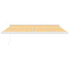 Toldo retrátil 4x3 m tecido e alumínio amarelo e branco 3