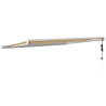 Toldo retráctil aluminio y tela amarillo y blanco 4x3 m 5