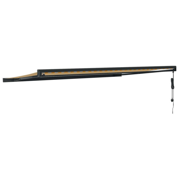 Toldo retráctil aluminio y tela amarillo y blanco 5x3 m M 5