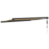 Toldo retráctil aluminio y tela amarillo y blanco 4x3 m 5