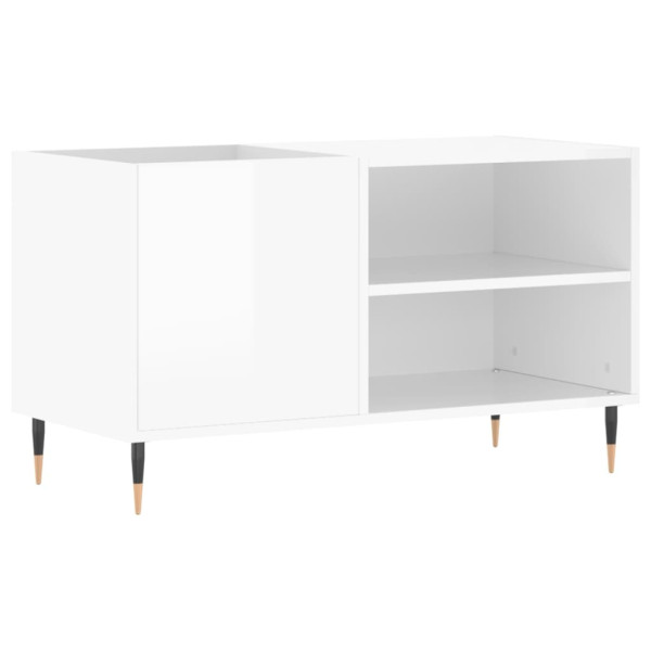 Armário p/ discos 85x38x48 cm deriv. madeira branco brilhante M 2