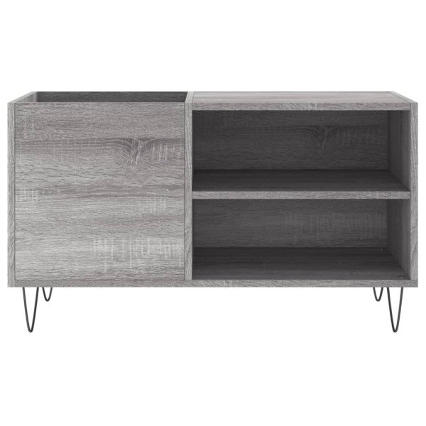 Mueble de discos madera de ingeniería gris Sonoma 85x38x48 cm M 4