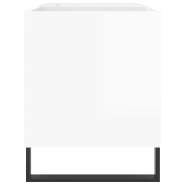 Armário p/ discos 85x38x48 cm deriv. madeira branco brilhante M 5