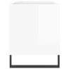 Mueble de discos madera de ingeniería blanco brillo 85x38x48 cm 5