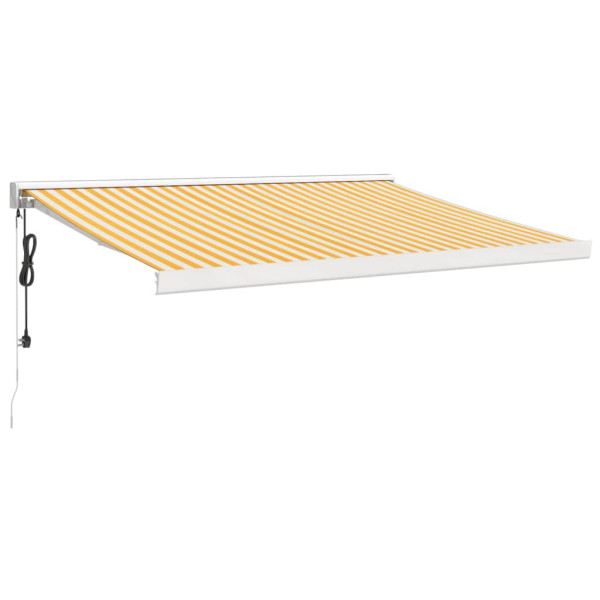 Toldo retrátil 3.5x2.5 m tecido e alumínio amarelo e branco M 2