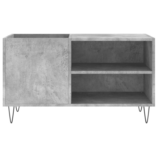 Mueble de discos madera de ingeniería gris hormigón 85x38x48 cm M 4