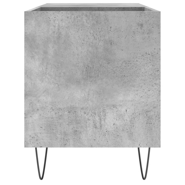 Mueble de discos madera de ingeniería gris hormigón 85x38x48 cm M 5