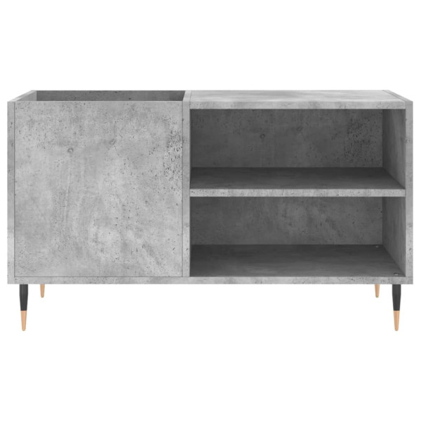 Mueble de discos madera de ingeniería gris hormigón 85x38x48 cm M 4