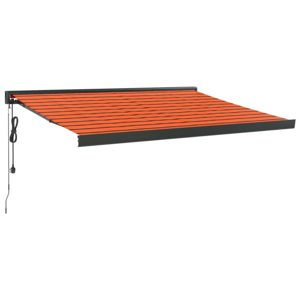 Toldo retrátil 3x2.5 m tecido e alumínio laranja e castanho M 2