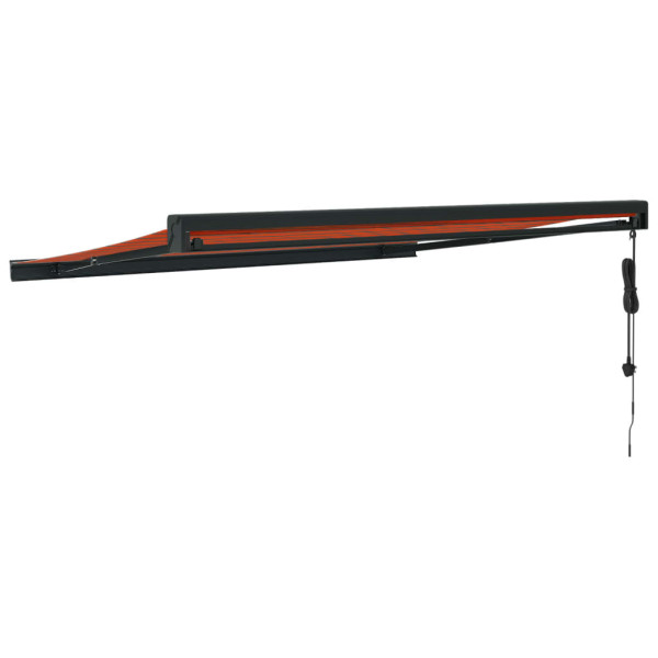 Toldo retrátil 3x2.5 m tecido e alumínio laranja e castanho M 5