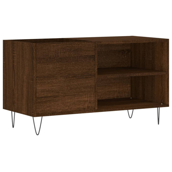 Mueble de discos madera de ingeniería marrón roble 85x38x48 cm M 2