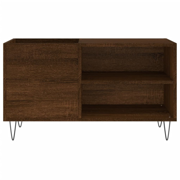 Mueble de discos madera de ingeniería marrón roble 85x38x48 cm M 4