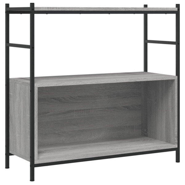 Estantería hierro y madera ingeniería gris Sonoma 80x30x78.5 cm M 2