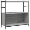 Estantería hierro y madera ingeniería gris Sonoma 80x30x78.5 cm 2