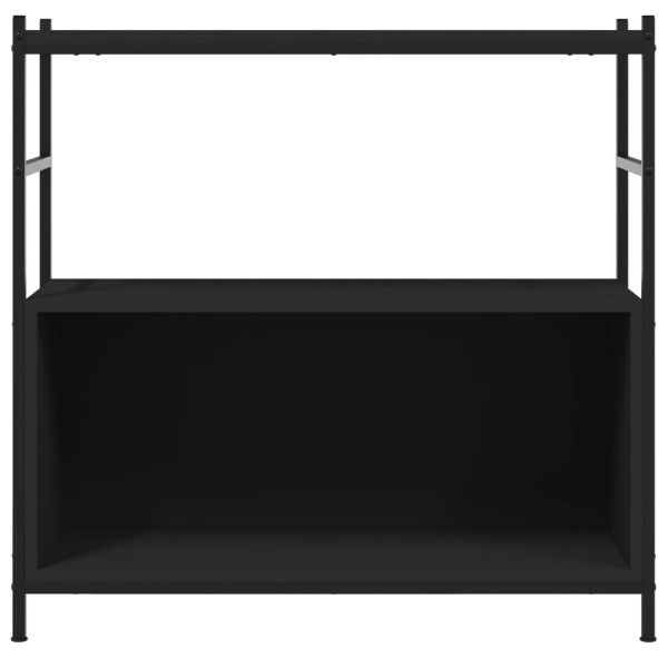 Estantería hierro y madera de ingeniería negro 80x30x78.5 cm M 4