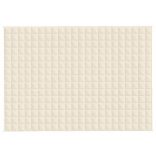 Manta pesada 7 kg 155x220 cm tecido creme-claro M 3